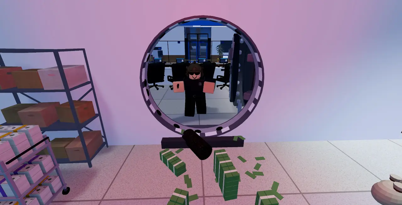 A civilian cracking the bank vault
