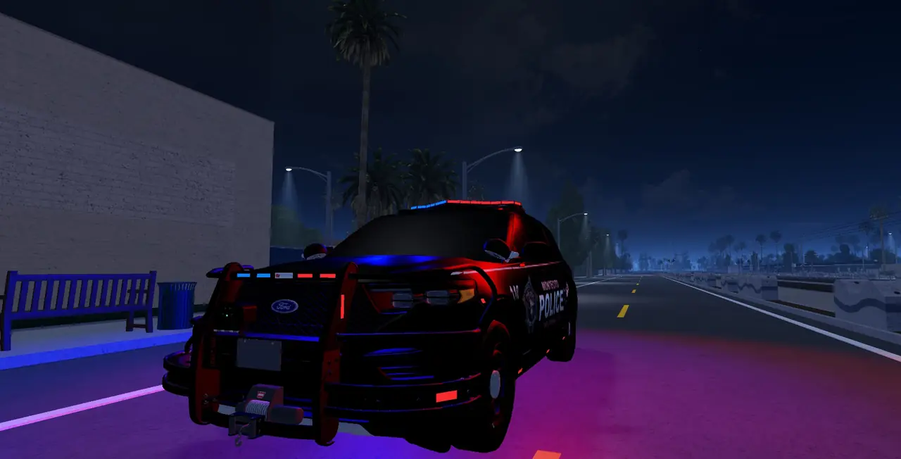 Montecito PD Ford PIU low angle at night
