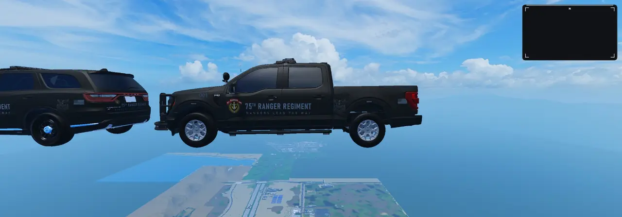 75th Ranger Regiment blacked-out F-150