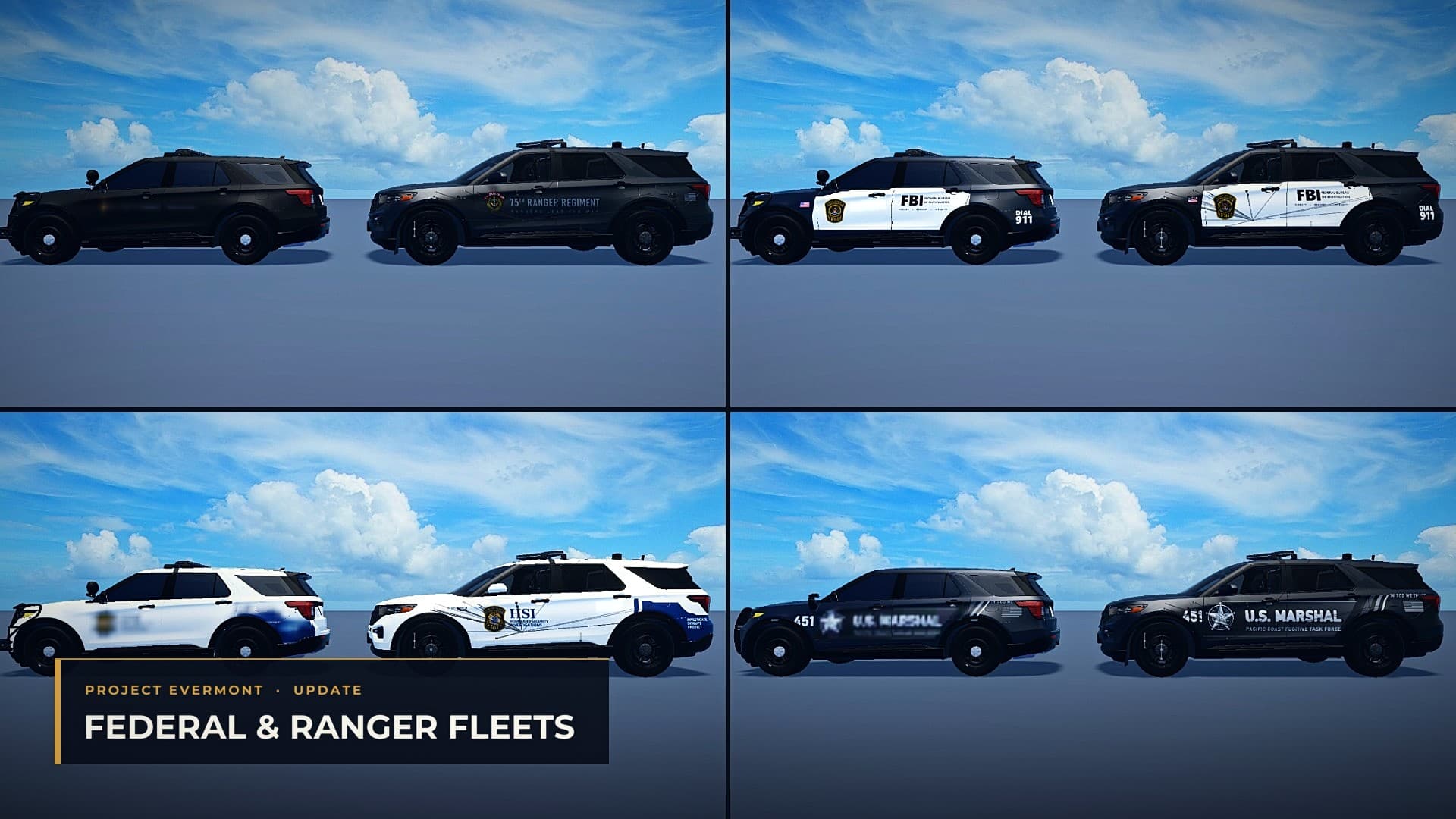 Ranger, FBI, HSI and U.S. Marshal Explorers